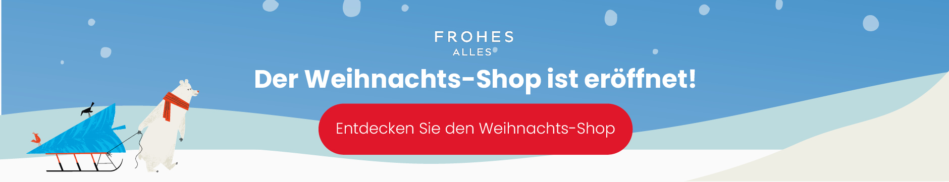 Christmas Shop is Open HP Banner-German
